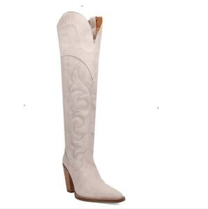 DINGO - White Sz 9 PRIMADONNA Tall High Heel Western Boot - NEW